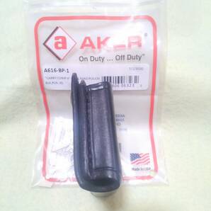 AKER A616-BP-1 CARRY COMPⅡ" DUAL MAG POUCH Black エイカー ダブルマガジンポーチM1911系 45ACP シングルカラムマガジン用の画像7