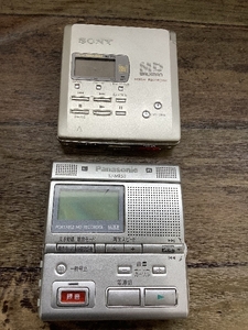 B1c MDWALKMAN SONY MZ-R55 Panasonic SJ-MR50 通電動作未確認のジャンク品 現状品