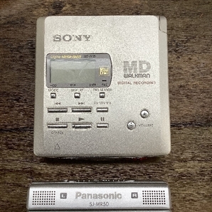 B1c MDWALKMAN SONY MZ-R55 Panasonic SJ-MR50 通電動作未確認のジャンク品 現状品の画像3