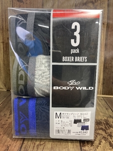 B2m 未使用 未開封 メンズ ボクサーパンツ BODY WILD Mサイズ ボクサーブリーフ 前とじ ３枚入り