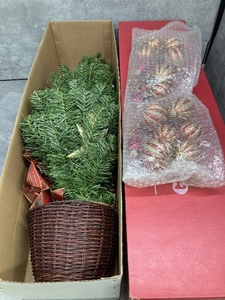 R3a クリスマスツリー オーナメント付き 鉢 飾り オブジェ 季節物 クリスマス インテリア コレクション 高さ約77㎝