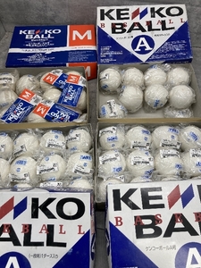 O3a unused storage goods Kenko ball KENKO softball type baseball ball all Japan softball type ream . official recognition lamp 40 piece and more large amount 