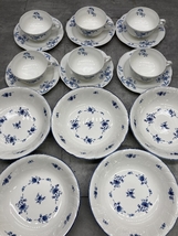 z1a Noritake ノリタケ 深皿 青い小花 クラフトーン カップ＆ソーサー まとめて 現状品 洋食器_画像1