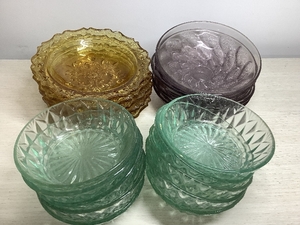 G3a 昭和レトロ 食器 ガラス コレクション お皿 皿 和 レトロ 現状品