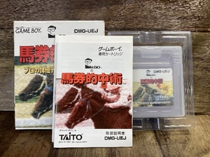 D2c NINTENDO 任天堂 ニンテンドー GAME BOY ゲームボーイ Mr.GOの馬券的中術 DMG-UEJ 現状品