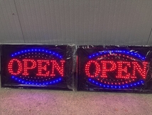 Z1a サインボード 看板 『OPEN』LEDライト 通電確認済み 未使用 ネオン オープン看板 ライト 店 BER_画像1