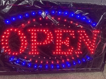 Z1a サインボード 看板 『OPEN』LEDライト 通電確認済み 未使用 ネオン オープン看板 ライト 店 BER_画像3