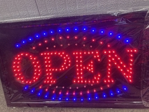 Z1a サインボード 看板 『OPEN』LEDライト 通電確認済み 未使用 ネオン オープン看板 ライト 店 BER_画像4