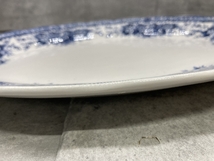 A3a NIKKO オーバルパーティー皿 オードブル大皿 ダブルフェニックス アンティーク 花柄 洋食器 現状品 横幅約40cm_画像6