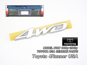 サーフN18#/TOYOTA/トヨタ4RUNNER純正USエンブレム-リア4WDマーク/USDM北米仕様4ランナーN180N185ハイラックス海外USA米国HILUX.SURF-AWD