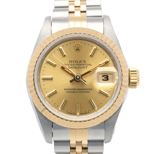 ロレックス デイトジャスト オイスターパーペチュアル 腕時計 時計 ステンレススチール 69173 自動巻き レディース 1年保証 中古 美品