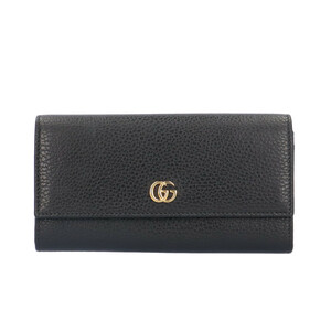 グッチ コンチネンタルウォレット GGマーモント 長財布 レザー 456116 493075 レディース GUCCI 中古 美品