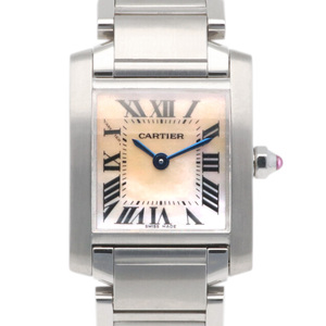  Cartier Tank Francaise SM wristwatch clock stainless steel W5102803 quarts lady's 1 year guarantee CARTIER used beautiful goods 
