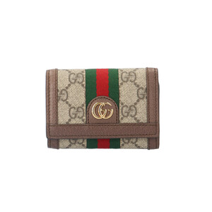 グッチ オフィディア 三つ折り財布 GGスプリームキャンバス 644334 534563 ユニセックス GUCCI 中古 美品