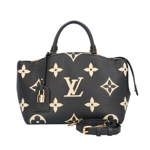 ルイヴィトン プティパレPM バイカラーモノグラム ショルダーバッグ バイカラーモノグラム ブラック レディース LOUIS VUITTON 中古 美品