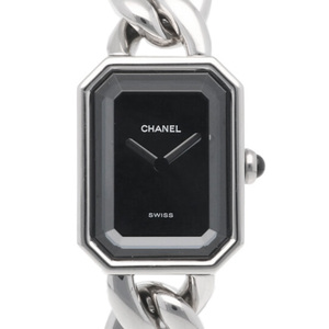  Chanel Premiere L wristwatch clock stainless steel quarts lady's 1 year guarantee CHANEL used beautiful goods 