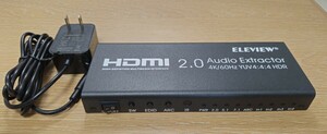 ELEVIEW 4in1 HDMI switch sound separation possibility SPDIF 3.5Φ 5.1ch 7.1ch ARC HDR 4K/60Hz
