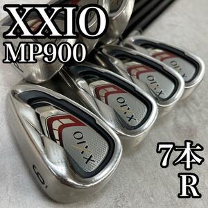 希少　良品　DUNLOP　ダンロップ　XXIO9　ゼクシオ9 9代目 カスタムカラー レッド　メンズゴルフアイアン7本セット　右　R 男性　初心者