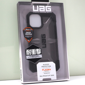 Apple iPhone 12 mini (5.4インチ)用 URBAN ARMOR GEAR (UAG) 米軍MIL規格クリア 耐衝撃ケース PLASMA アッシュ (グレー系) 本物 未開封品