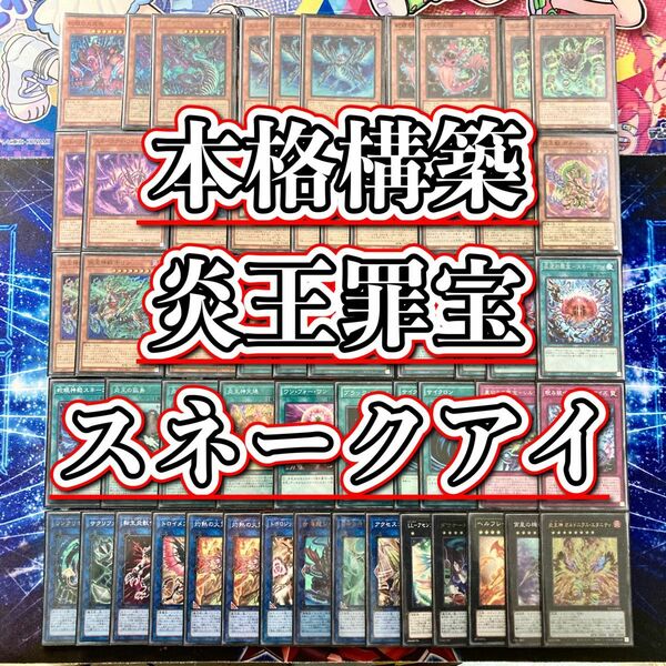 遊戯王 本格構築 【炎王罪宝スネークアイ】 デッキ＆二重スリーブ