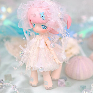 ◆ MIMIEL ◆ 1/12doll クラゲのお洋服セット ◆ オビツ11 / OBヘッド / ミニスウィーツドール / アンティーユ着用可 / アウトフィットの画像9