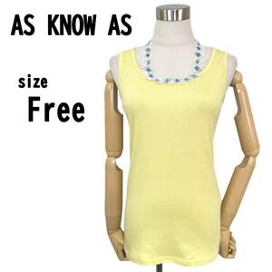 [F]AS KNOW ASaznouaz lady's tank top yellow 