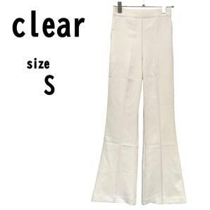 【S】clear クリア レディース パンツ フレアライン スラックスタイプ