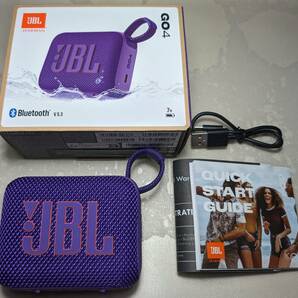 【美品】JBL GO4 新発売Bluetoothスピーカー 限定カラーパープルの画像1