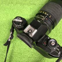 S814 Nikon ニコン EM フィルムカメラ OSAWA MC 1:4-5 70-210mm MACRO 52Φ レンズキャップ レンズフィルターあり 動作未確認 現状品 _画像9