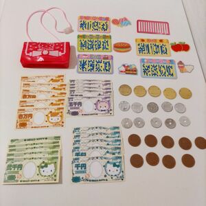キティちゃん　お買い物ごっこ　知育玩具　おもちゃのお金 コイン 紙幣