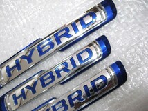 ★希少 スズキ ハイブリッド HYBRID 取付車種不明 ワゴンRハスラースティングレースペーシア? エンブレム 旧車3点 中古B_画像7