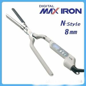 白光(HAKKO) ハッコー デジタルMAXアイロン Nスタイル(8角) 8mm アイロン コテ 精密温度制御 形状 パンチ ニグロ アイパー パーマ 美容院