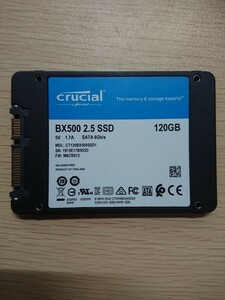 Crucial BX500 2.5インチ 7mm SATA SSD 120GB 中古動作品