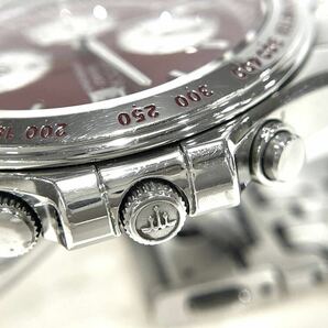 SEIKO セイコー CREDOR クレドール パシフィーク クォーツ メンズ 腕時計 7T72-6A10 赤文字盤 GCLE991クロノグラフ デイト 現状品 送料無料の画像7