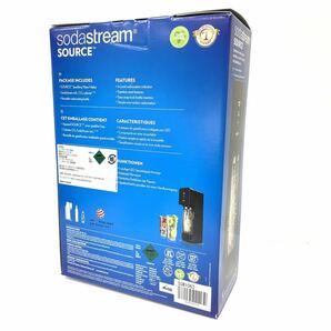 未使用 sodastream source ソーダストリーム ソース スターターキット SSM1063 ブラック 炭酸水メーカー 500mlボトル2本 箱保付き の画像4