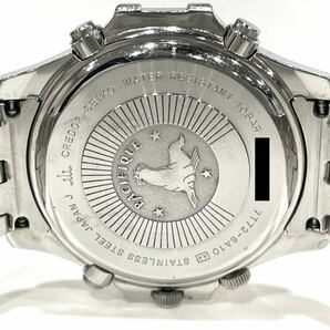 SEIKO セイコー CREDOR クレドール パシフィーク クォーツ メンズ 腕時計 7T72-6A10 赤文字盤 GCLE991クロノグラフ デイト 現状品 送料無料の画像6