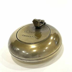 Davidoff Davidoff латунь пепельница Ashtray Gold Vintage мобильный пепельница Швейцария 70s античный бесплатная доставка 