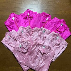 【イベントや選挙運動にナイロンジャンバー】薄いピンク&濃いピンク色S〜XL13枚