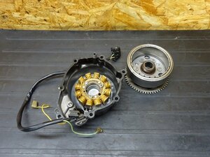 【231107】ZXR250(ZX250A-005)● ジェネレーター ジェネレーターカバー フライホイール ※エンジンパーツ【検索：バリオス ZX250AE