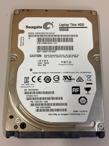 ★使用時間20時間以内★2.5インチ　Seagate 2.5inch 5400rpm 500GB SATA3.0G ST500LT012 ★送料無料★初期保障あり★完動品★