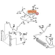 ベンツ　ラジエーターサブタンク BEHR HELLA製 純正OEM　Eクラス W211　CLSクラス W219　リザーバータンク　リザーブタンク_画像2