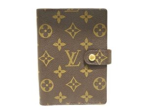 美品 LOUIS VUITTON ヴィトン 手帳カバー モノグラム R20005 アジェンダPM ☆ 手帳 メモ帳 ブラウン SP0011 ▼ ート00/6D