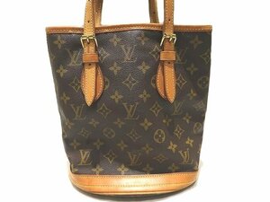 ※ベタツキ無し ヴィトン プチバケット M42238 ショルダーバッグ ☆ モノグラム レディース ブラウン LOUIS VUITTON ▼ 5F6DS