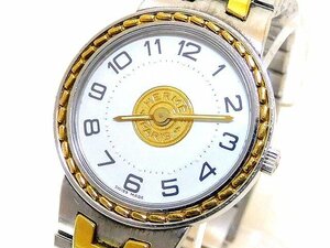エルメス 時計 ■ セリエ ステンレス コンビカラー ホワイト 文字盤 レディース クォーツ 腕時計 HERMES □5K6DS
