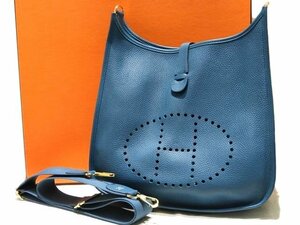 新品同様 エルメス エブリン3 GM 33 ショルダーバッグ ☆ Y刻印 トリヨンクレマンス マラカイト ▼ パンチング HERMES レディース 5A6DS