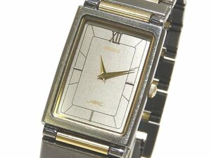 1円スタート ヴィンテージ SEIKO ARC セイコー アーク メンズ クォーツ 時計 ◇ 7320-6360 コンビカラー 電池 スクエア文字盤 ▼ ヨト00/6D