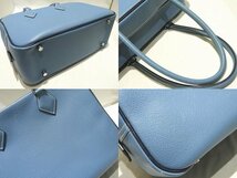 HERMES エルメス プリュム 28 ハンドバッグ ☆ ブルージーン ブラック ヴォーエプソン レザー ▼ 鞄 ボーリングバッグ 5J6DS_画像2