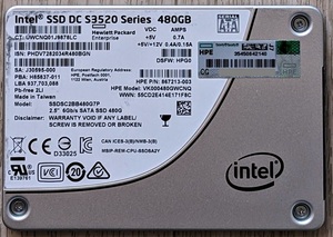 （中古）Intel SSD DC S3520 Series 480GB SATA 2.5インチ②
