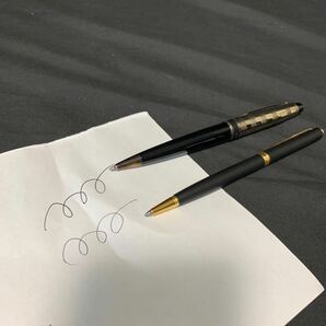 WATERMAN ウォーターマン PARKER パーカー ボールペン 2本 まとめ ブラック 試し書き済み ツイスト式 筆記用具 文房具 の画像7