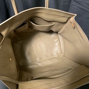 CELINE セリーヌ ラゲージ ミニショッパー レザー トートバッグ ハンドバッグ 大容量 ベージュ系 レディース バッグの画像7